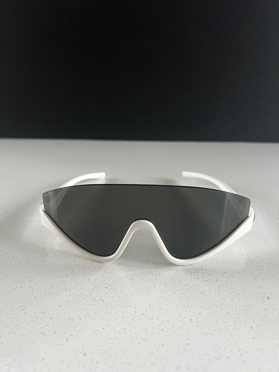 GUCCI GG1650S 007 Interlocking G WHITE shield-frame sunglasses